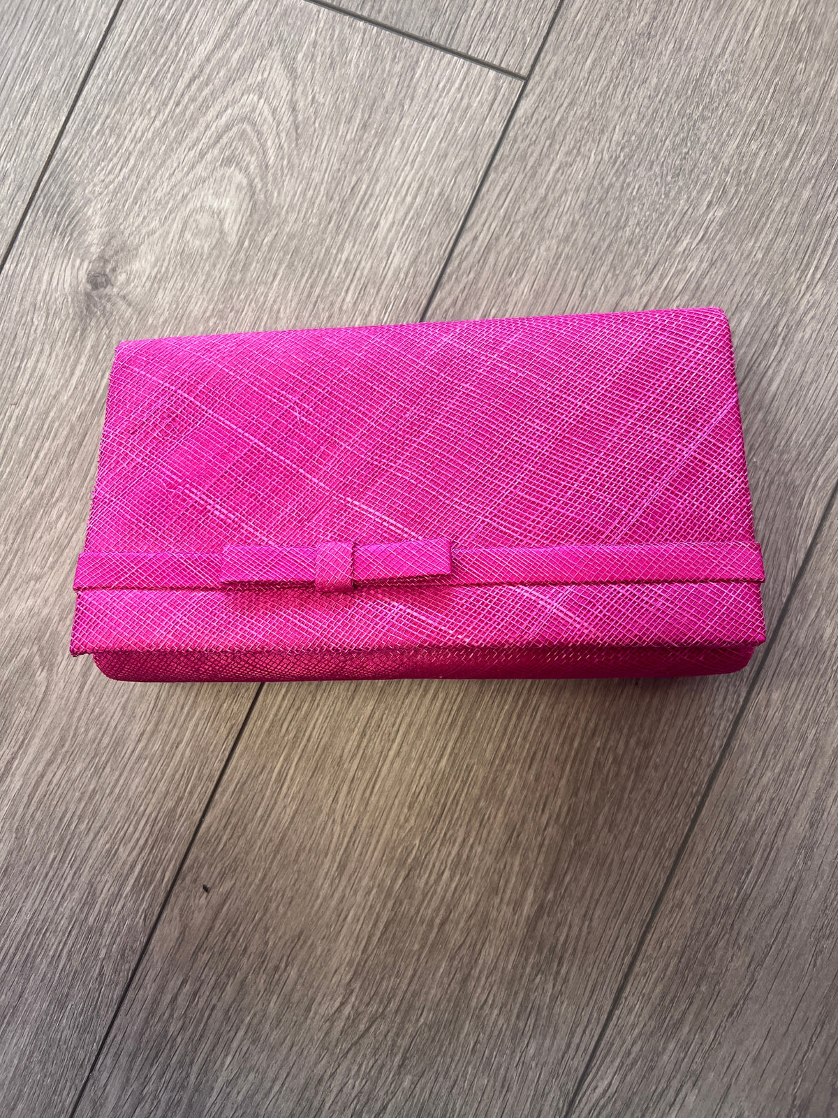 Classic Sinamay Fuchsia Clutch Bag For Weddings-Fascinators Direct