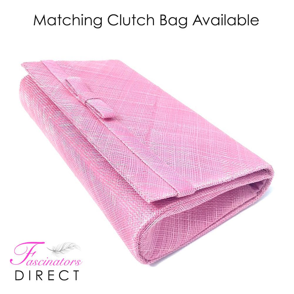 Classic Sinamay Girly Pink Fascinator-Fascinators Direct