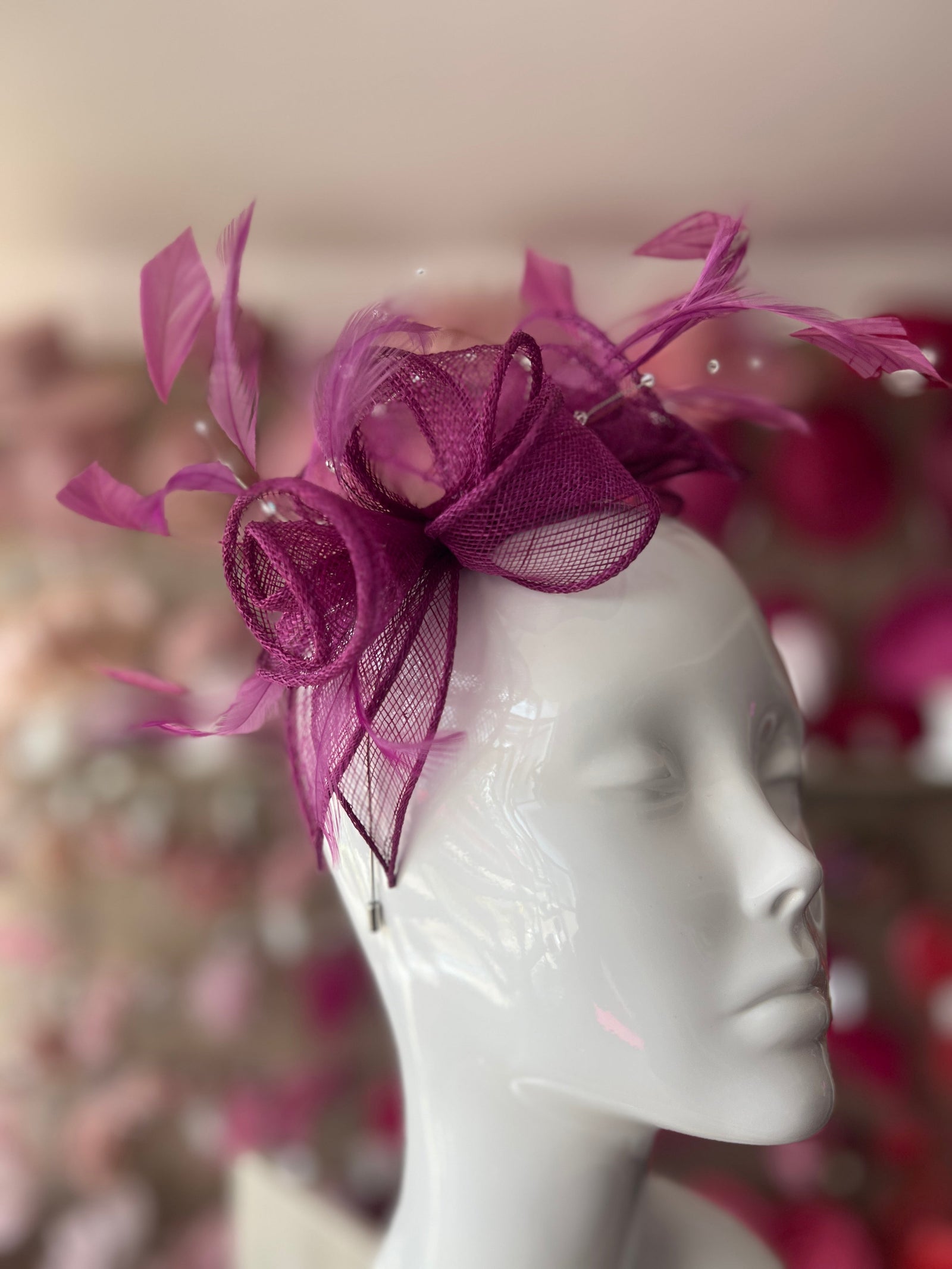 Classic Sinamay Grape Fascinator-Fascinators Direct
