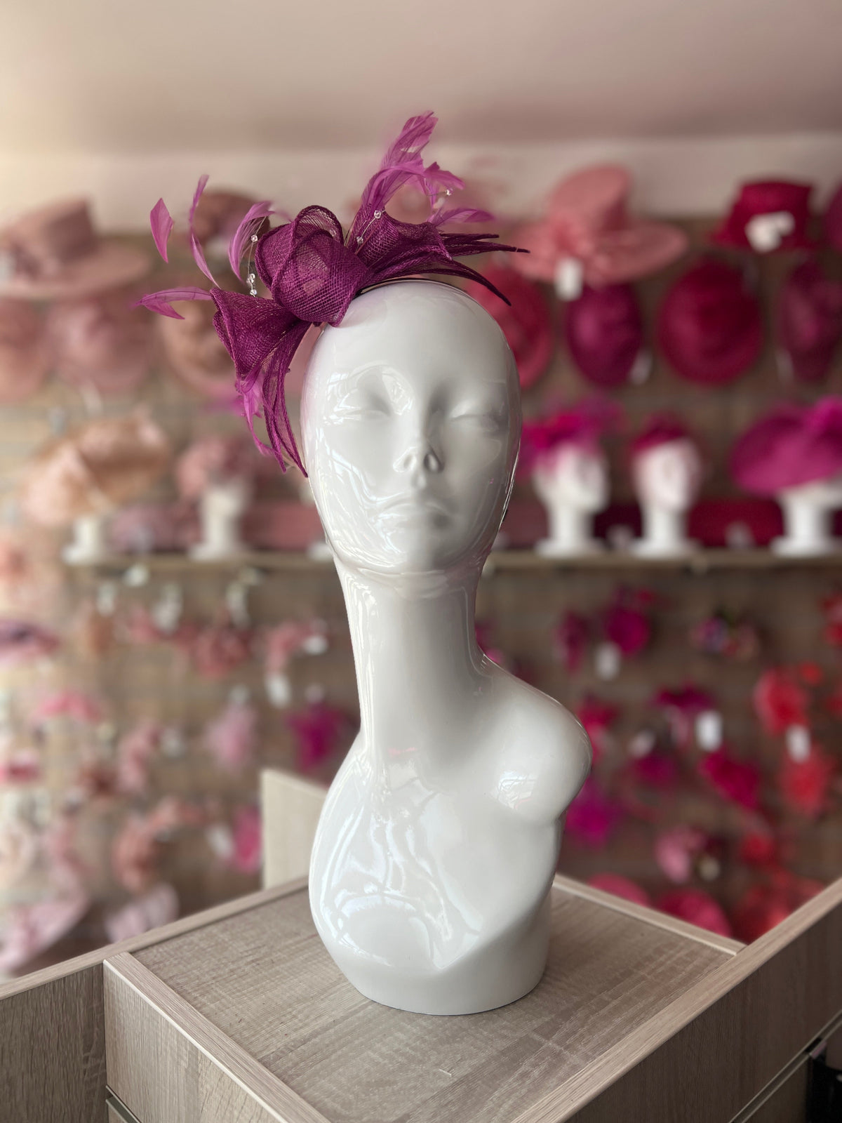 Classic Sinamay Grape Fascinator-Fascinators Direct
