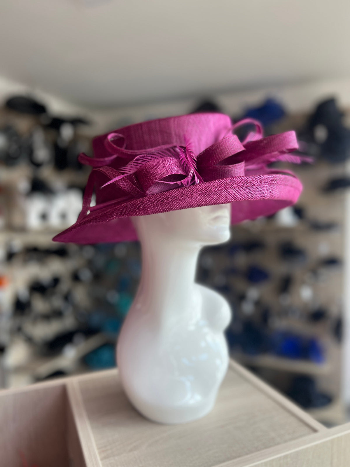 Classic Sinamay Grape Wedding Hat-Fascinators Direct