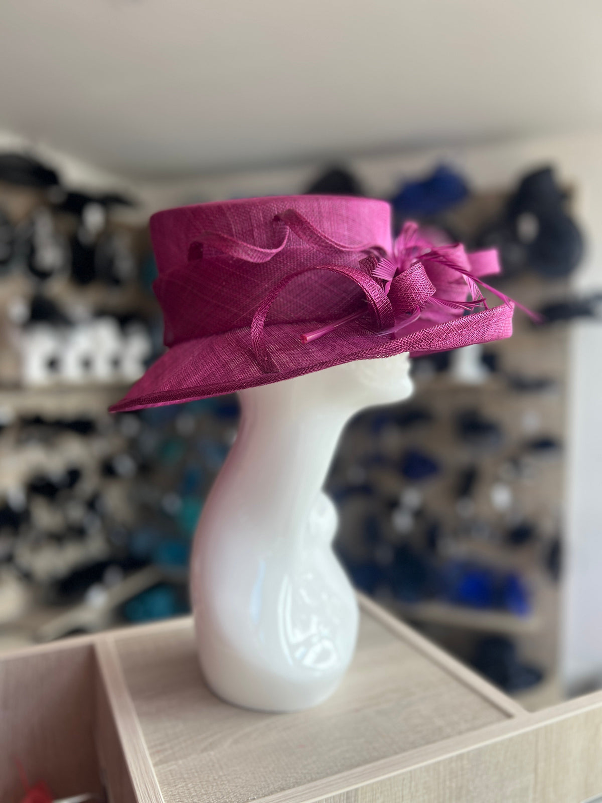 Classic Sinamay Grape Wedding Hat-Fascinators Direct