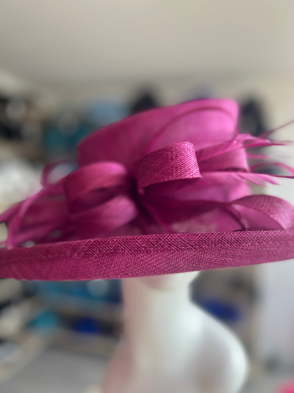 Classic Sinamay Grape Wedding Hat-Fascinators Direct