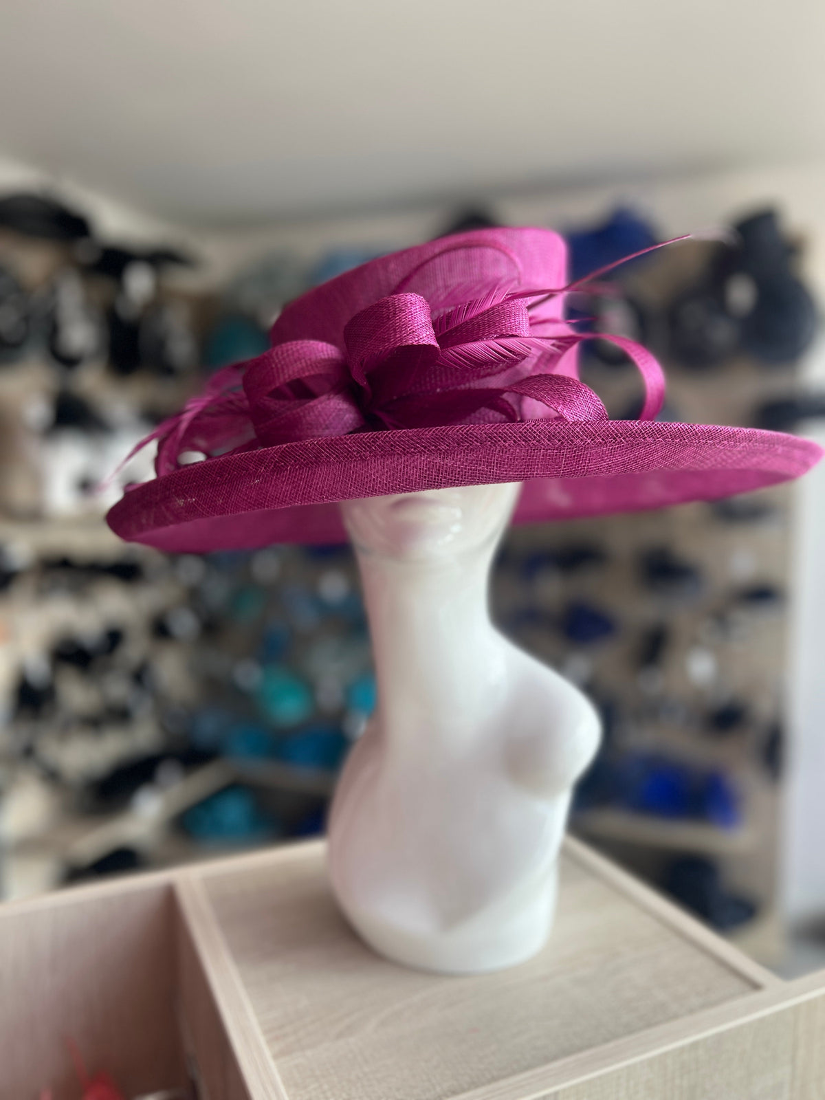 Classic Sinamay Grape Wedding Hat-Fascinators Direct