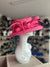 Classic Sinamay Hot Pink Cerise Wedding Hat-Fascinators Direct