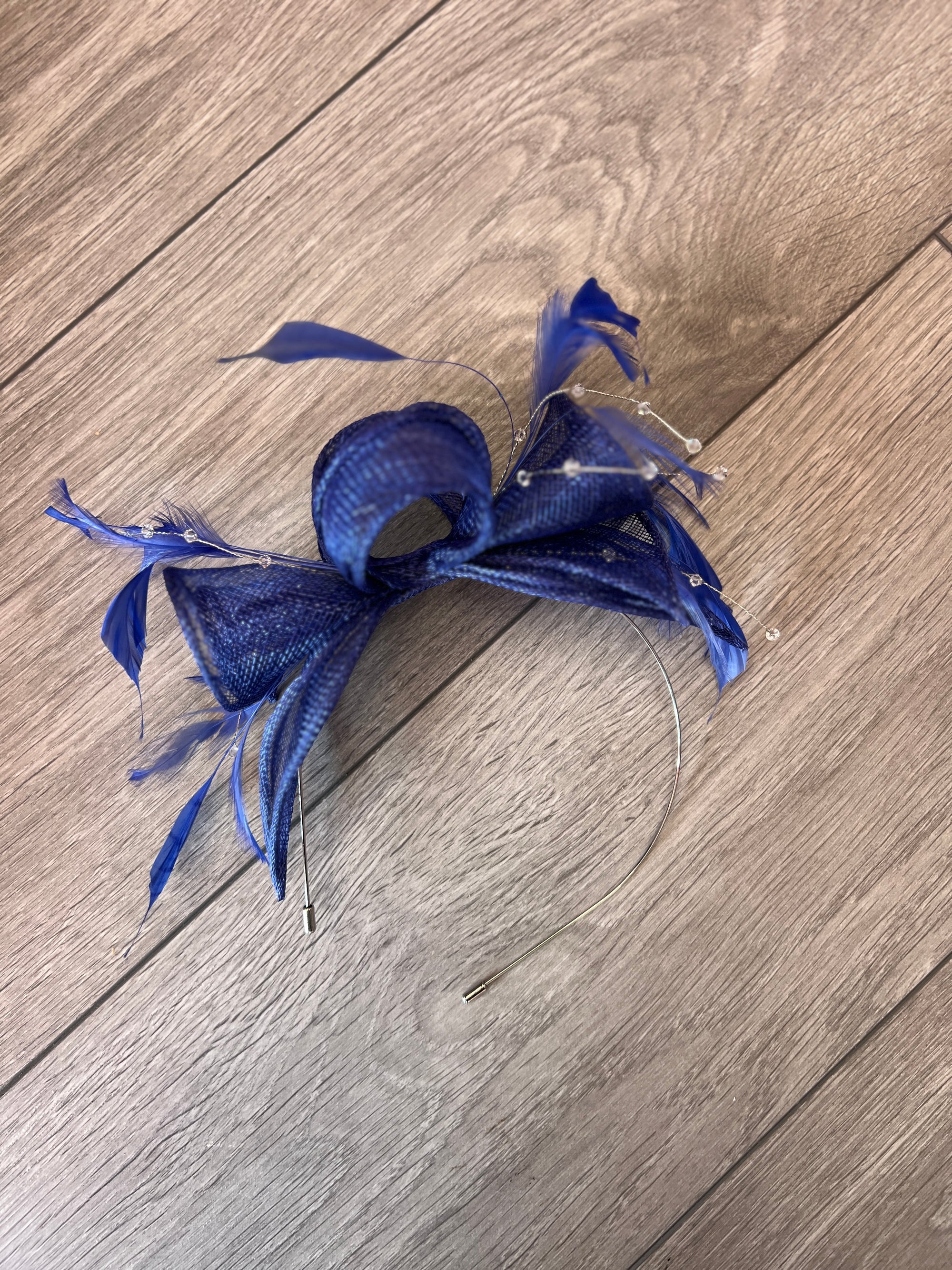 Classic Sinamay Indigo Fascinator-Fascinators Direct