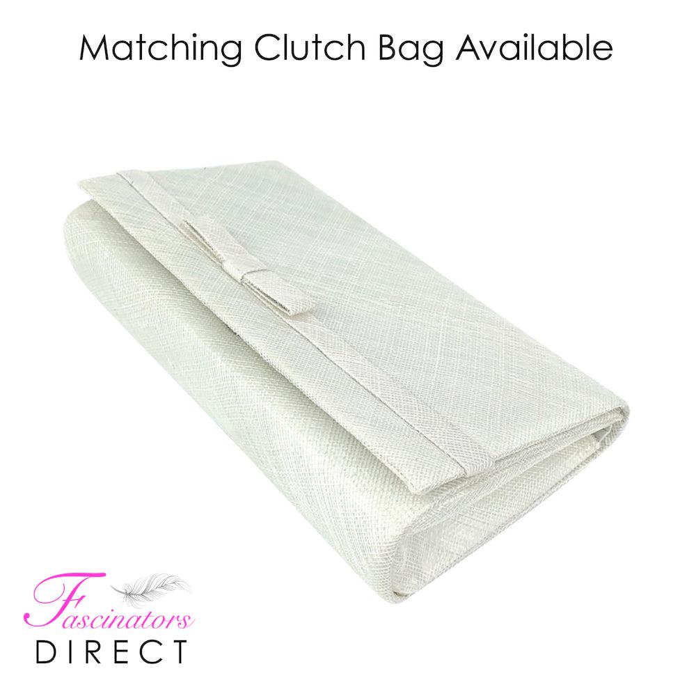 Classic Sinamay Ivory Fascinator-Fascinators Direct