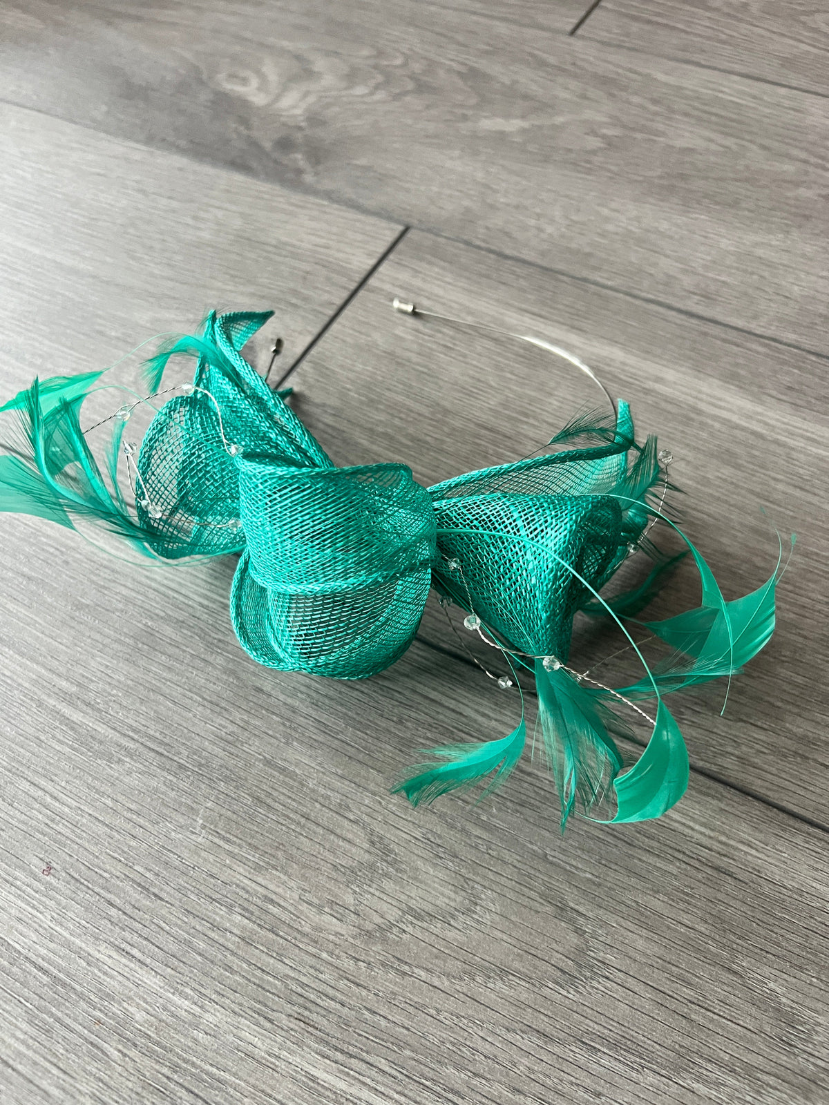 Classic Sinamay Jade Fascinator-Fascinators Direct