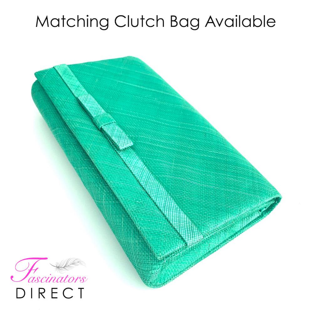 Classic Sinamay Jade Fascinator-Fascinators Direct