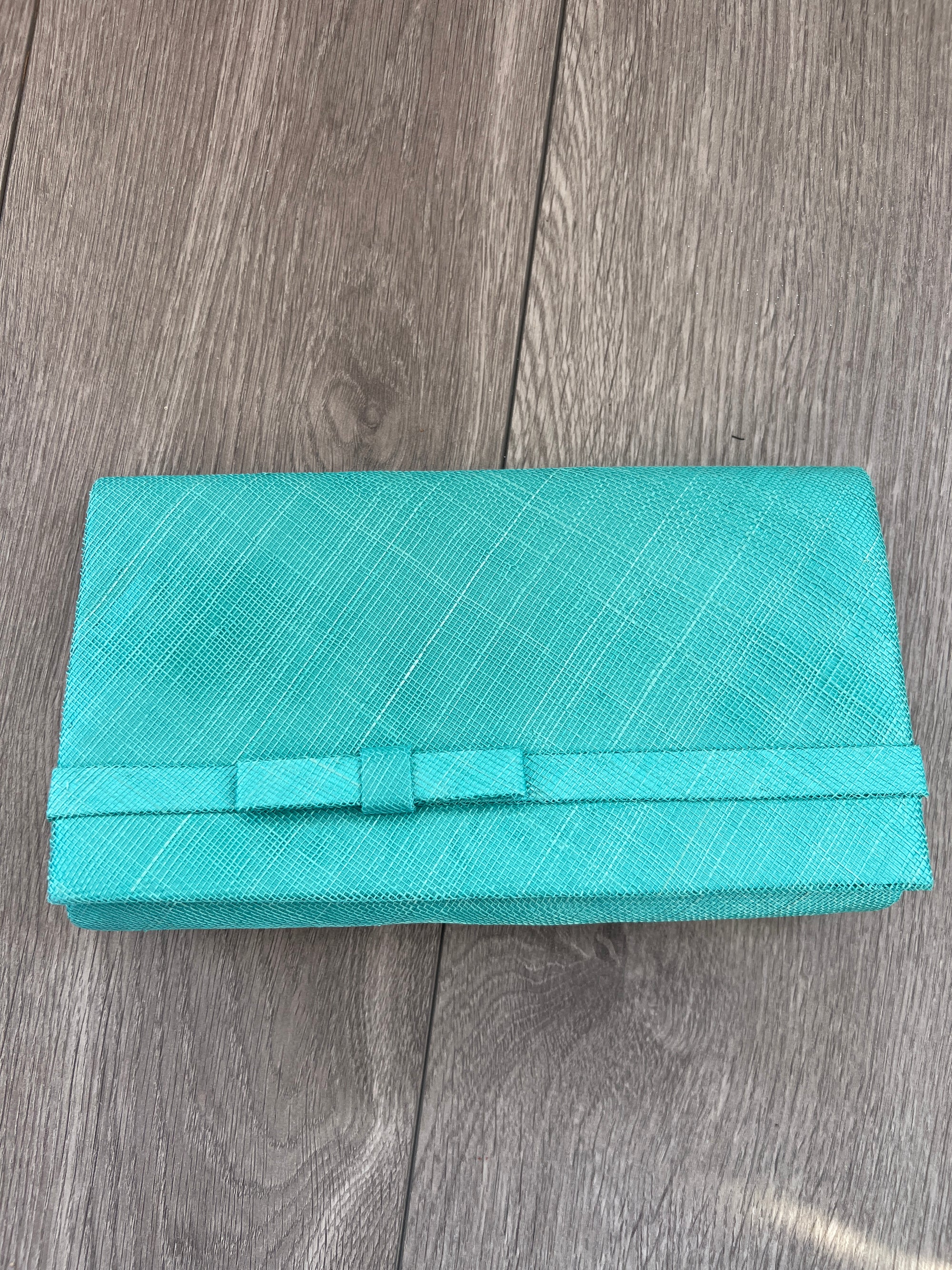 Classic Sinamay Lagoon Clutch Bag for Weddings-Fascinators Direct