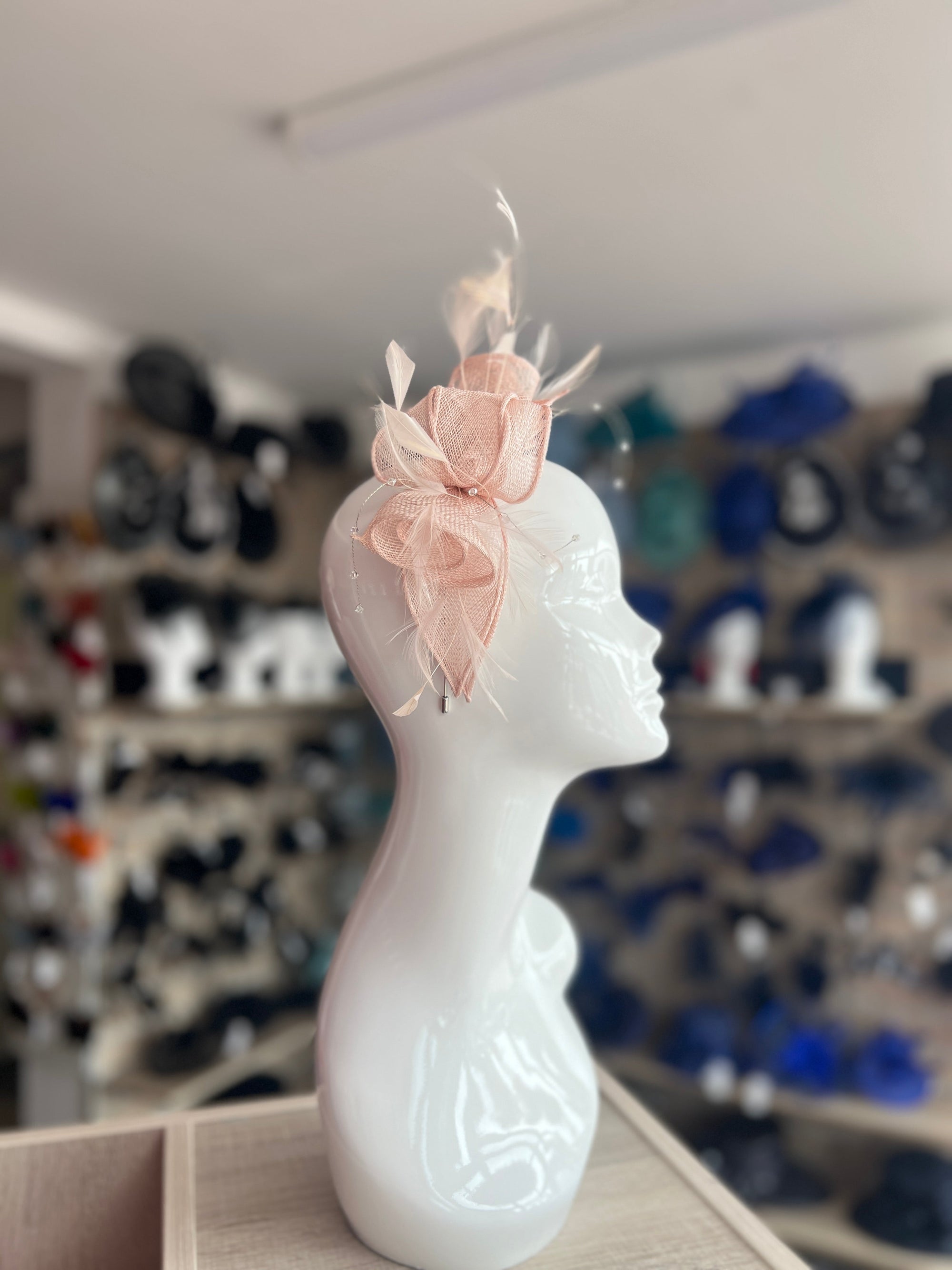 Classic Sinamay Latte Fascinator-Fascinators Direct