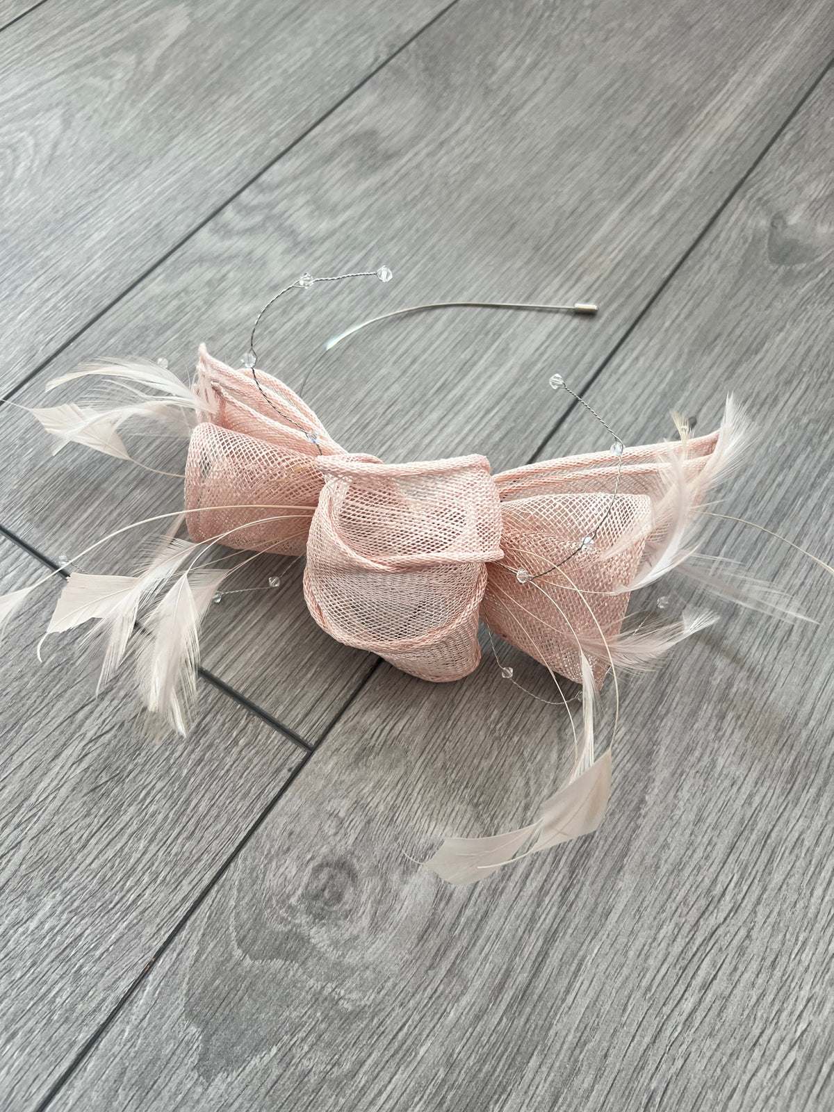 Classic Sinamay Latte Fascinator-Fascinators Direct
