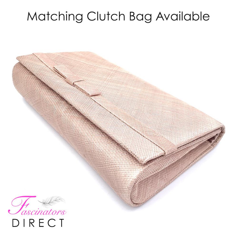 Classic Sinamay Latte Fascinator-Fascinators Direct