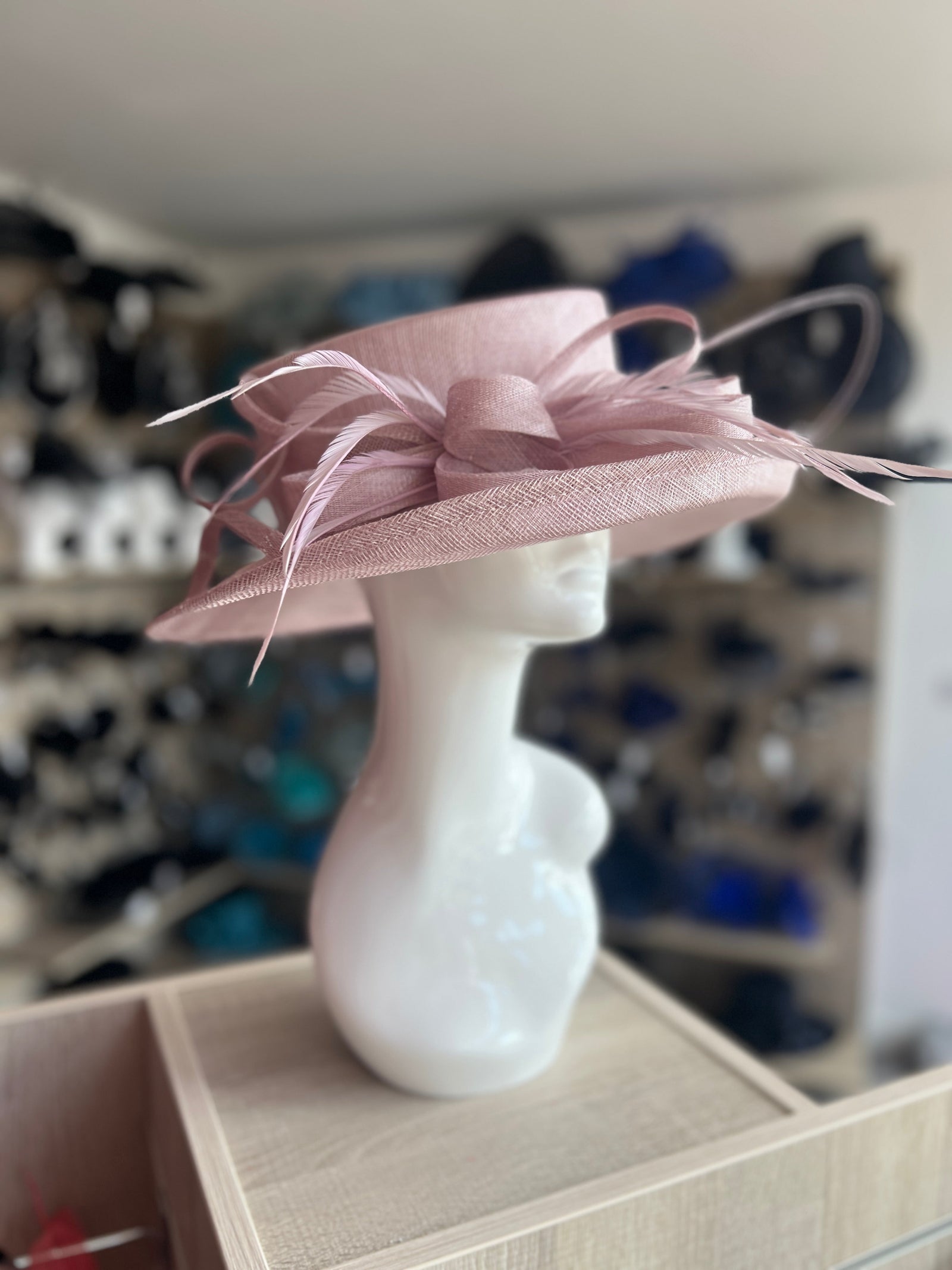 Classic Sinamay Lilac Wedding Hat-Fascinators Direct