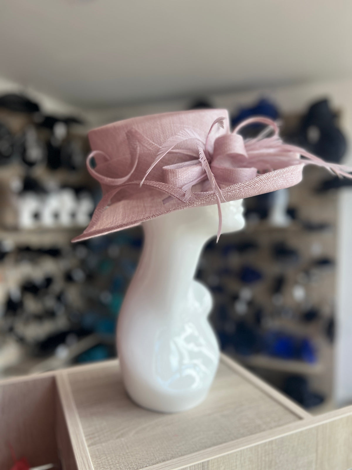 Classic Sinamay Lilac Wedding Hat-Fascinators Direct