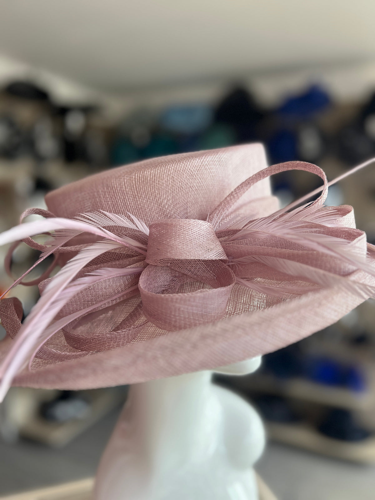 Classic Sinamay Lilac Wedding Hat-Fascinators Direct