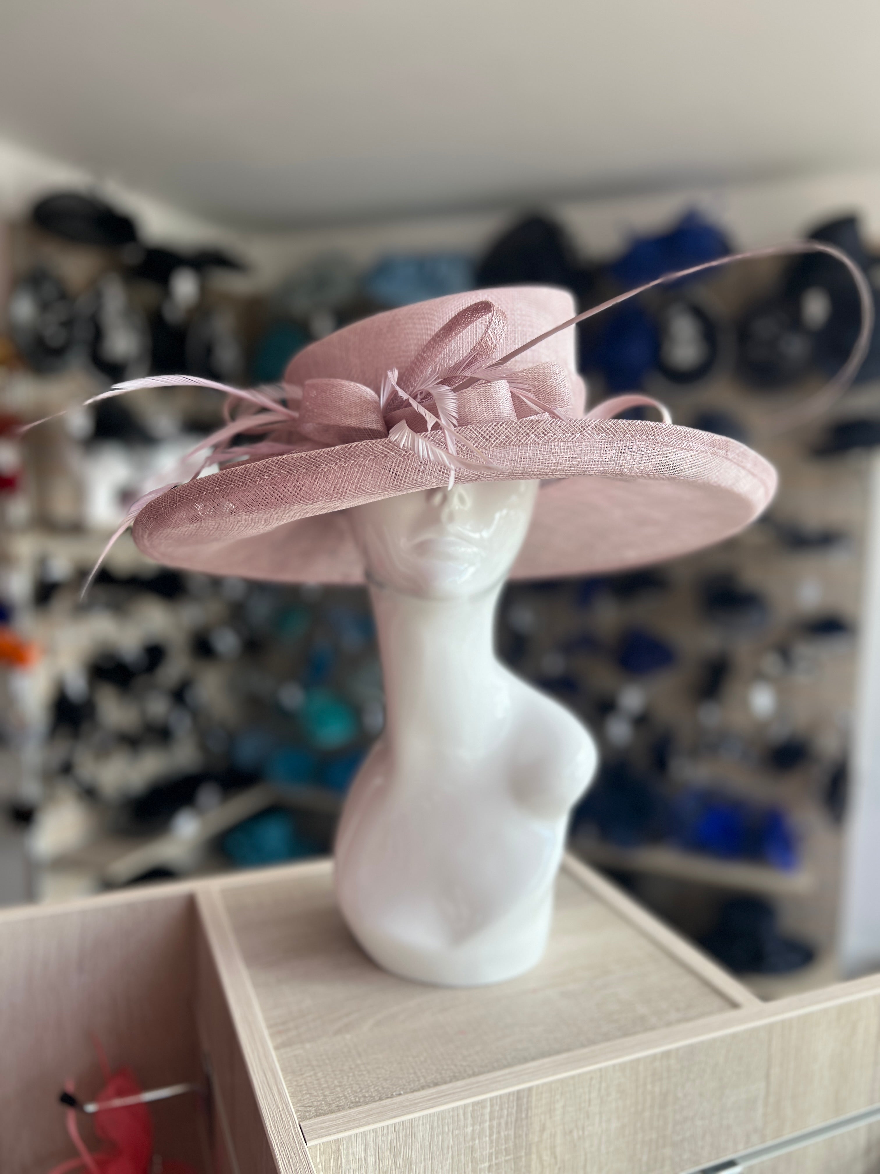 Classic Sinamay Lilac Wedding Hat