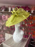 Classic Sinamay Lime Hatinator with Bow-Fascinators Direct