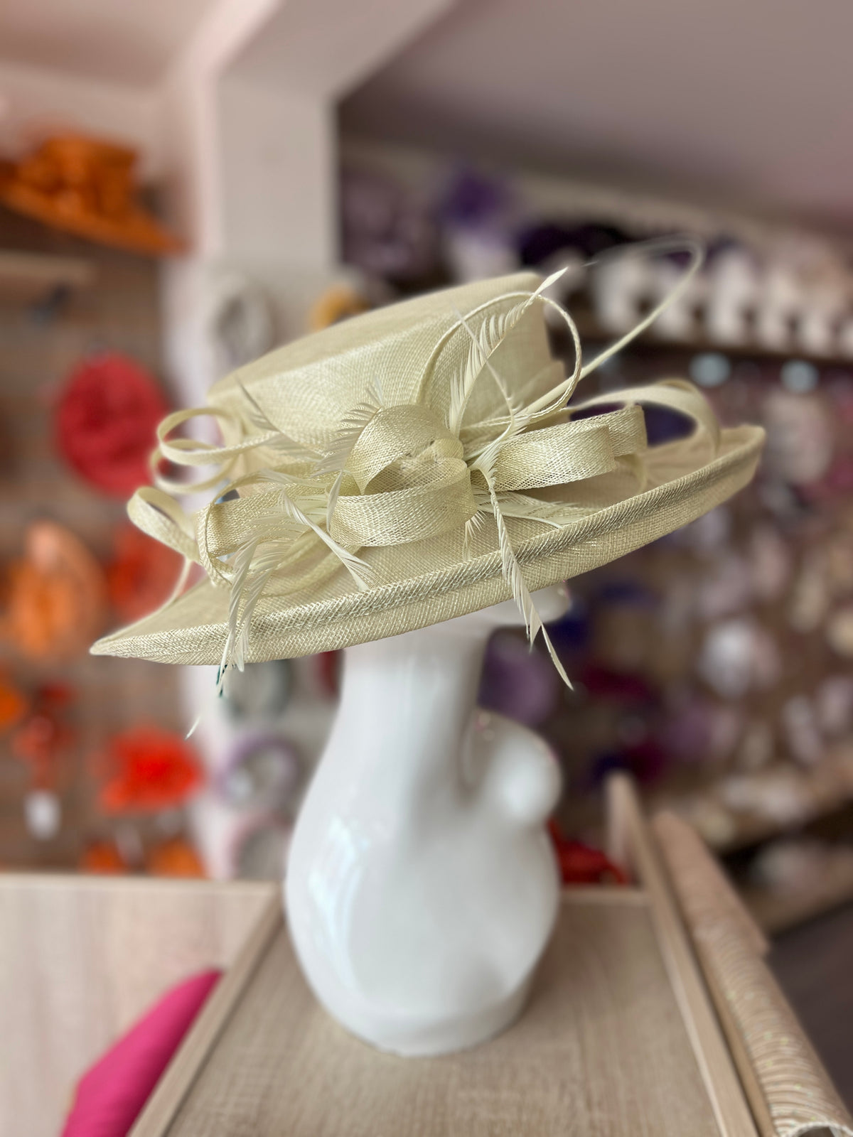 Classic Sinamay Margarita Wedding Hat-Fascinators Direct