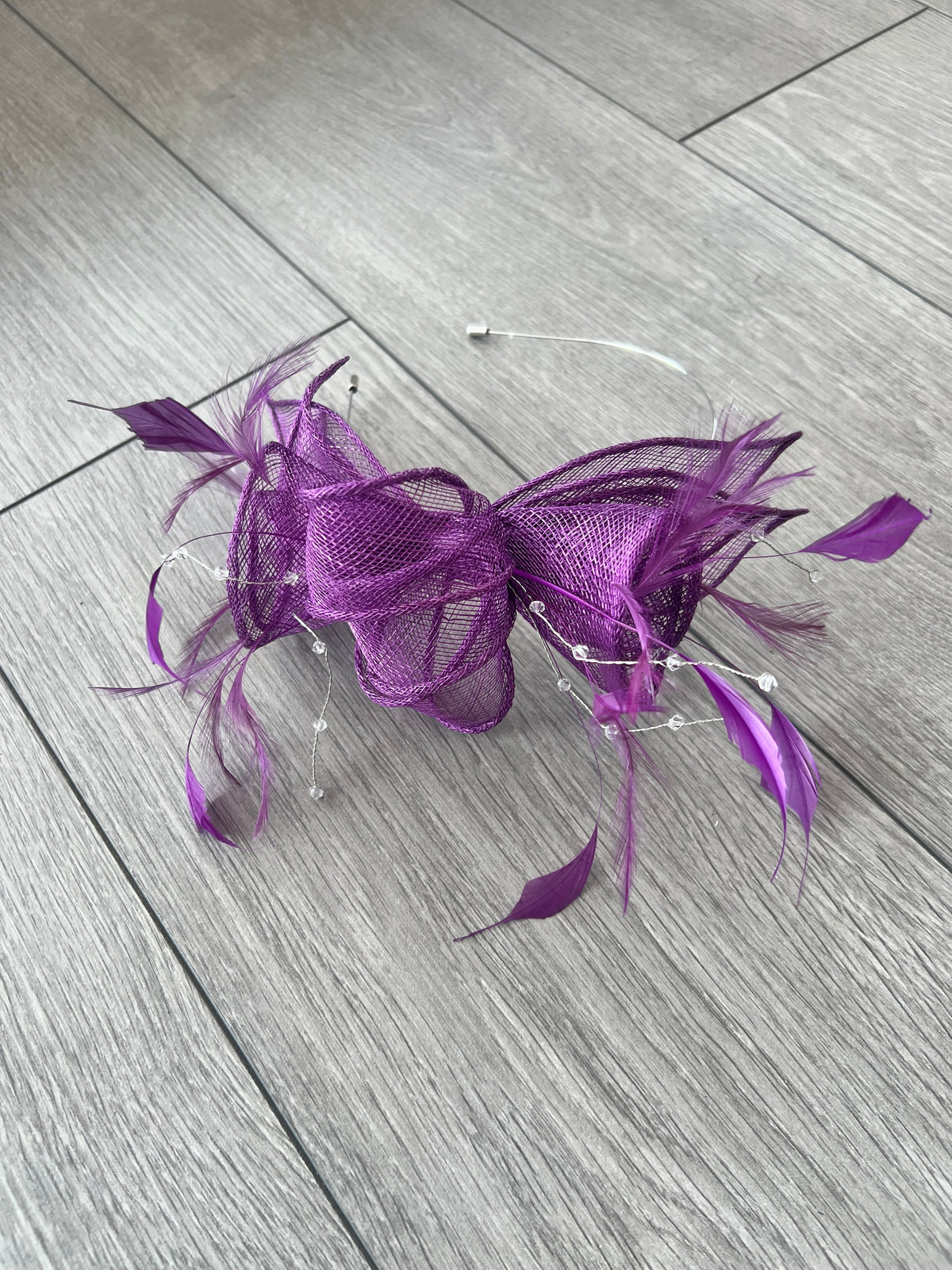 Classic Sinamay Mauve Fascinator-Fascinators Direct