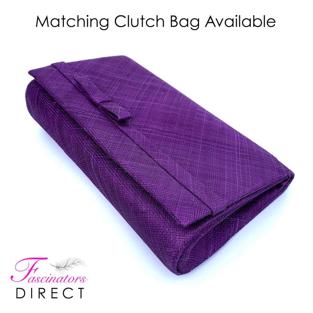 Classic Sinamay Mauve Wedding Hat-Fascinators Direct