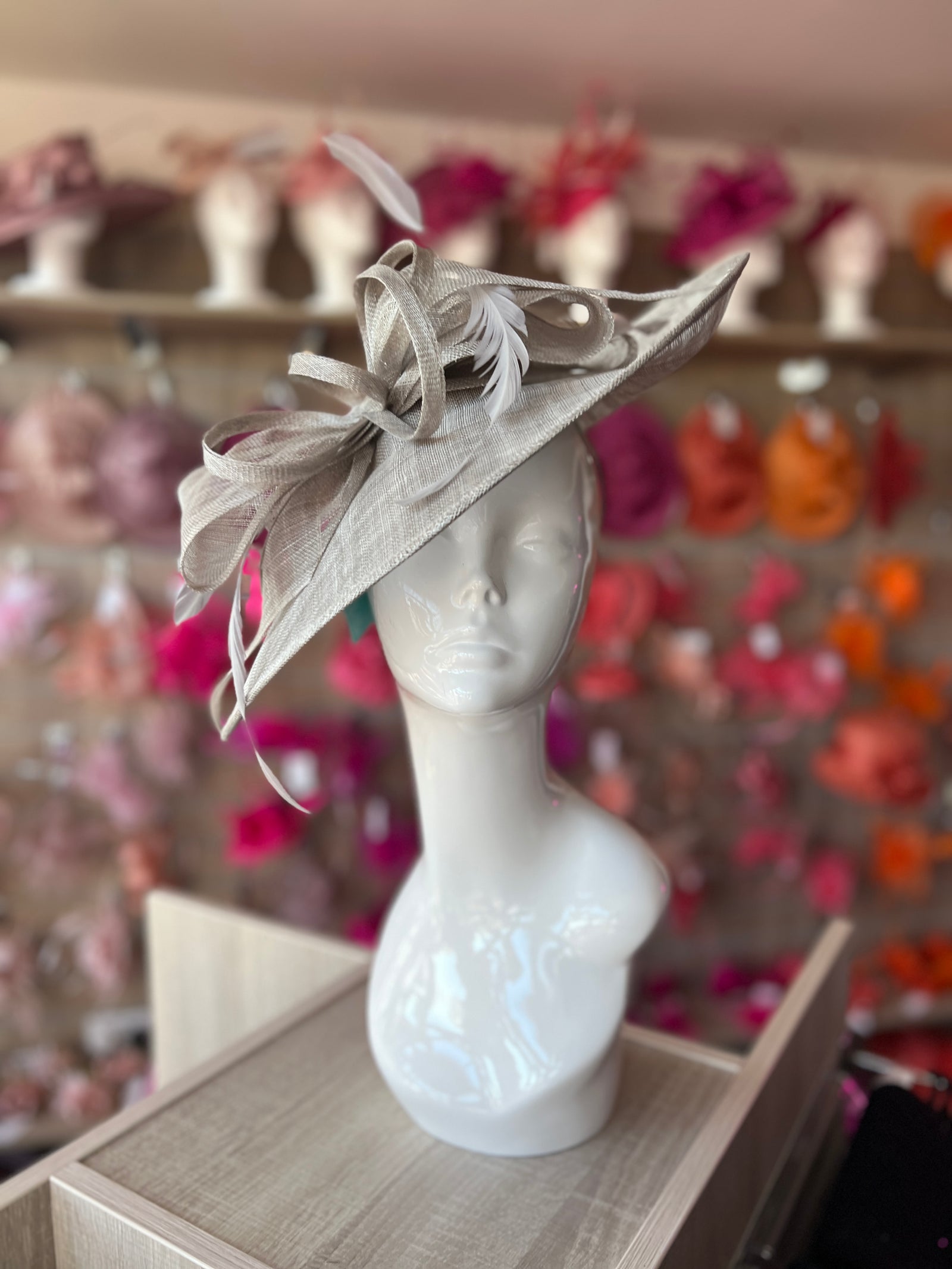 Classic Sinamay Mercury Hatinator with Bow-Fascinators Direct