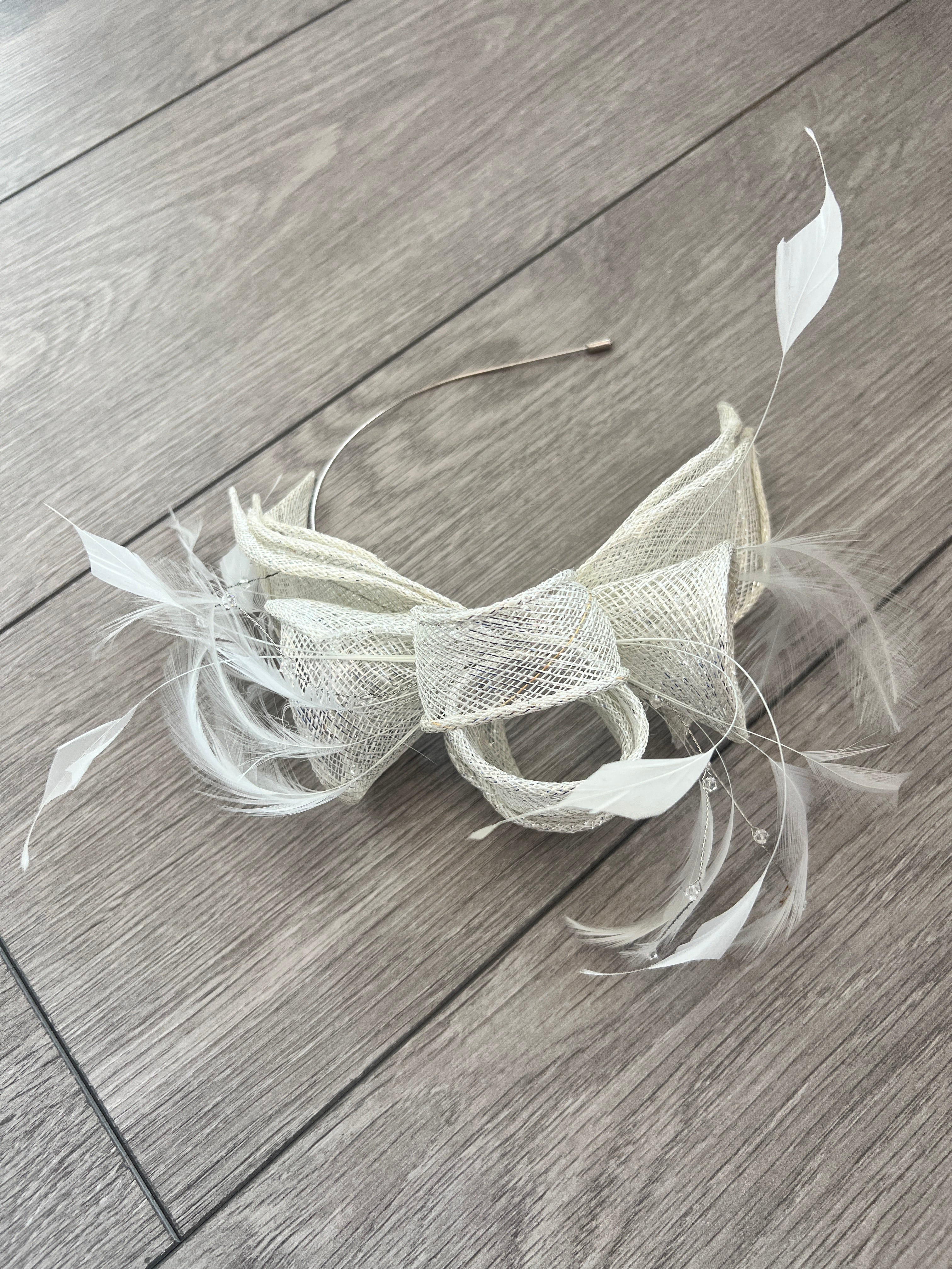 Classic Sinamay Metallic Peppermint Fascinator for Weddings