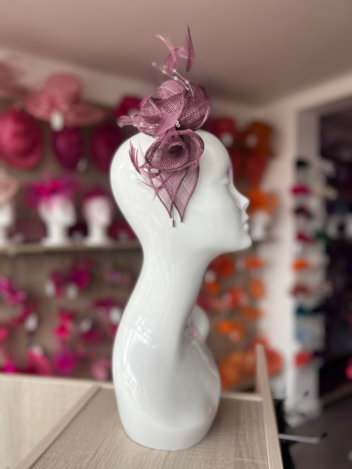 Classic Sinamay Mulberry Fascinator-Fascinators Direct