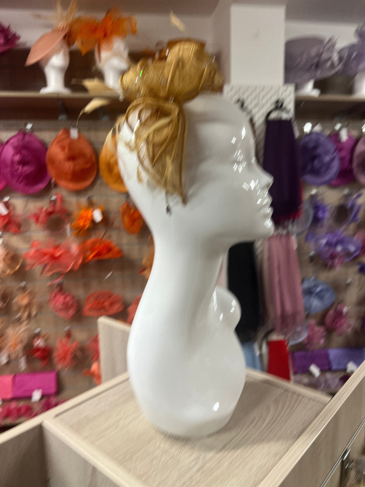 Classic Sinamay Mustard Fascinator-Fascinators Direct