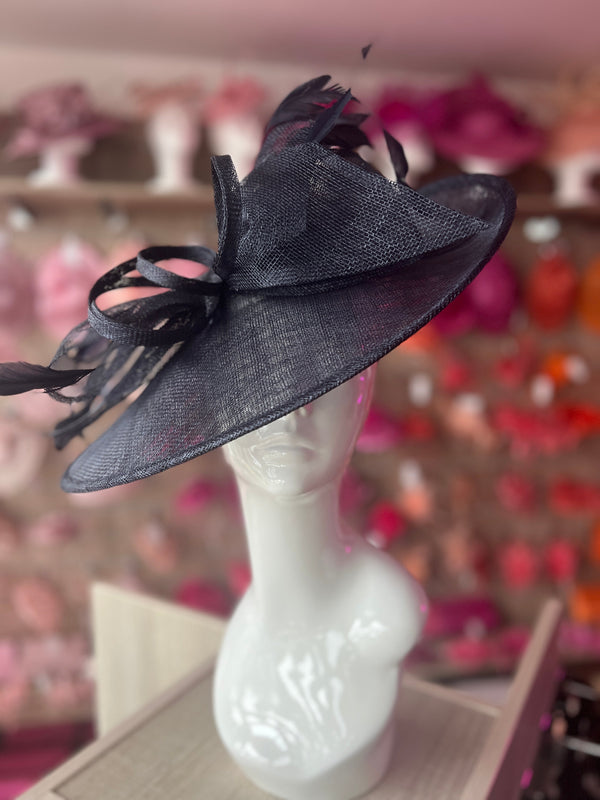 Classic Sinamay Navy Hatinator with Bow