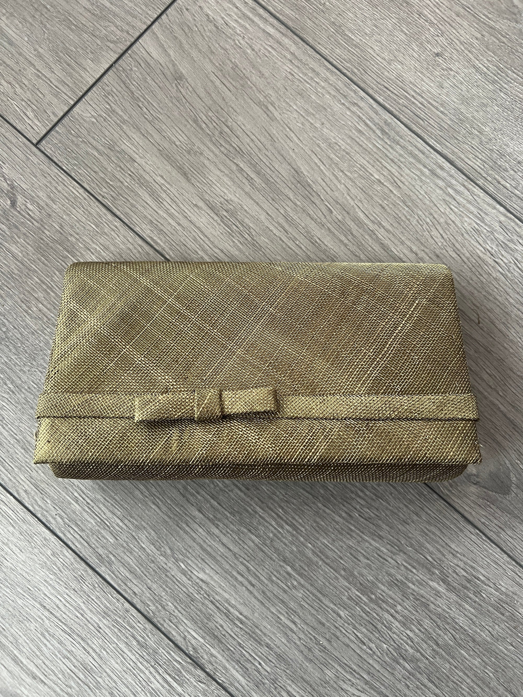 Classic Sinamay Olive Clutch Bag For Weddings-Fascinators Direct