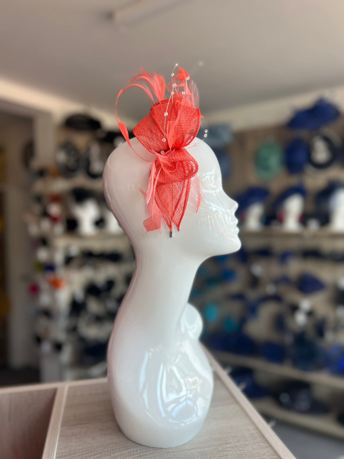 Classic Sinamay Orange Fascinator-Fascinators Direct