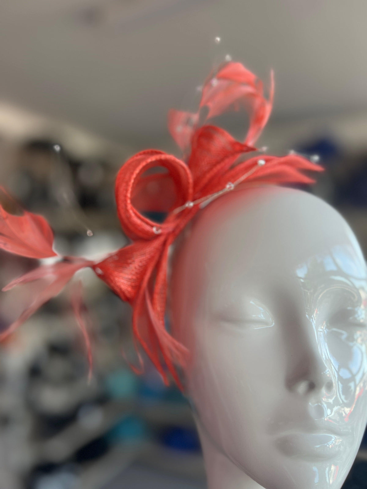 Classic Sinamay Orange Fascinator-Fascinators Direct