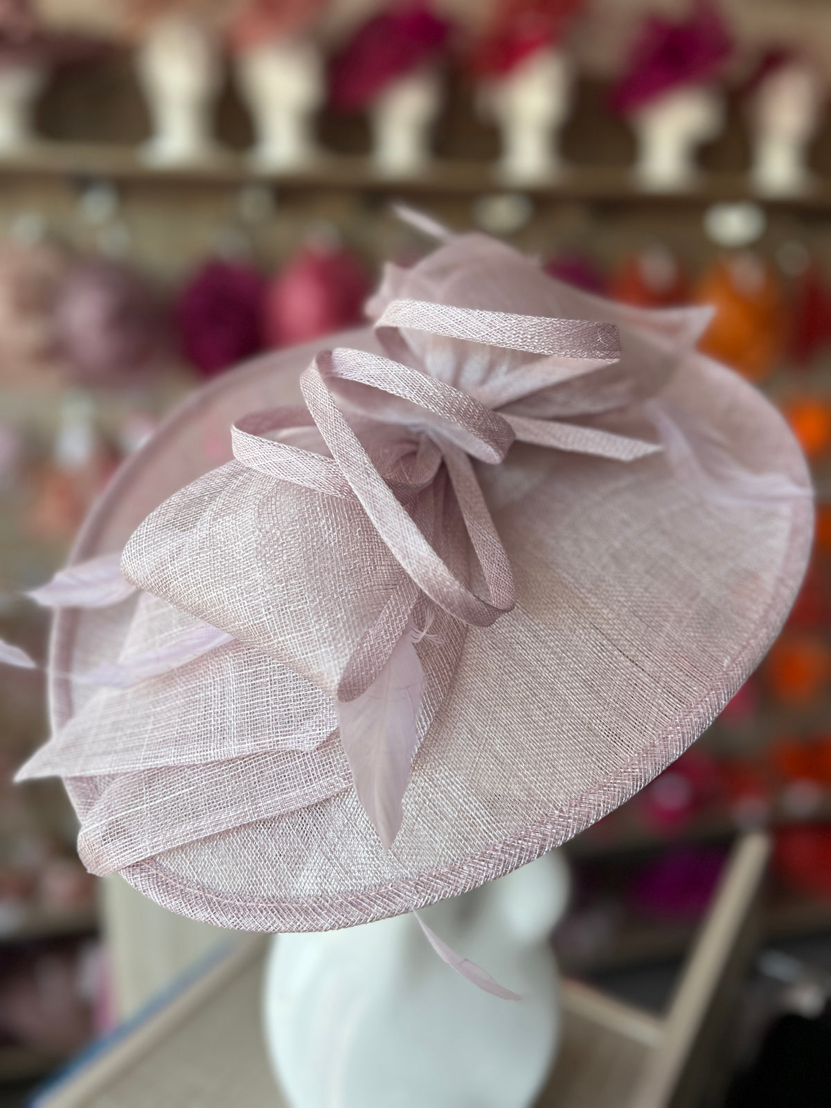 Classic Sinamay Orchid Hatinator with Bow-Fascinators Direct