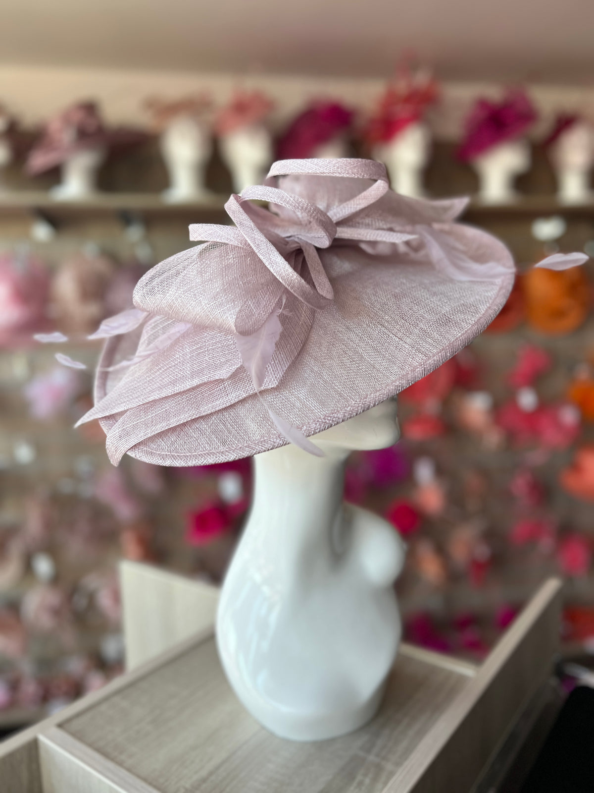 Classic Sinamay Orchid Hatinator with Bow-Fascinators Direct