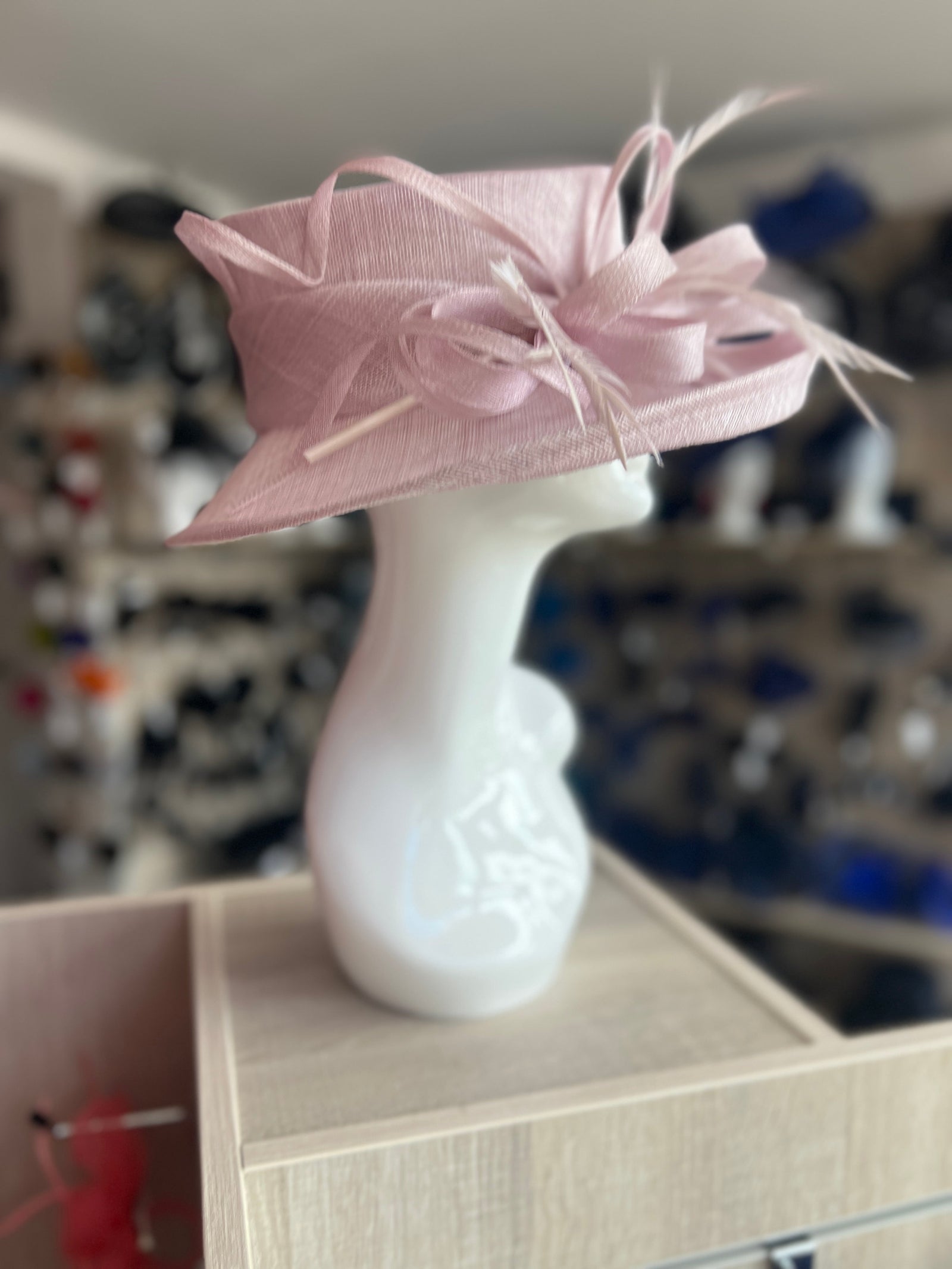 Classic Sinamay Orchid Wedding Hat-Fascinators Direct