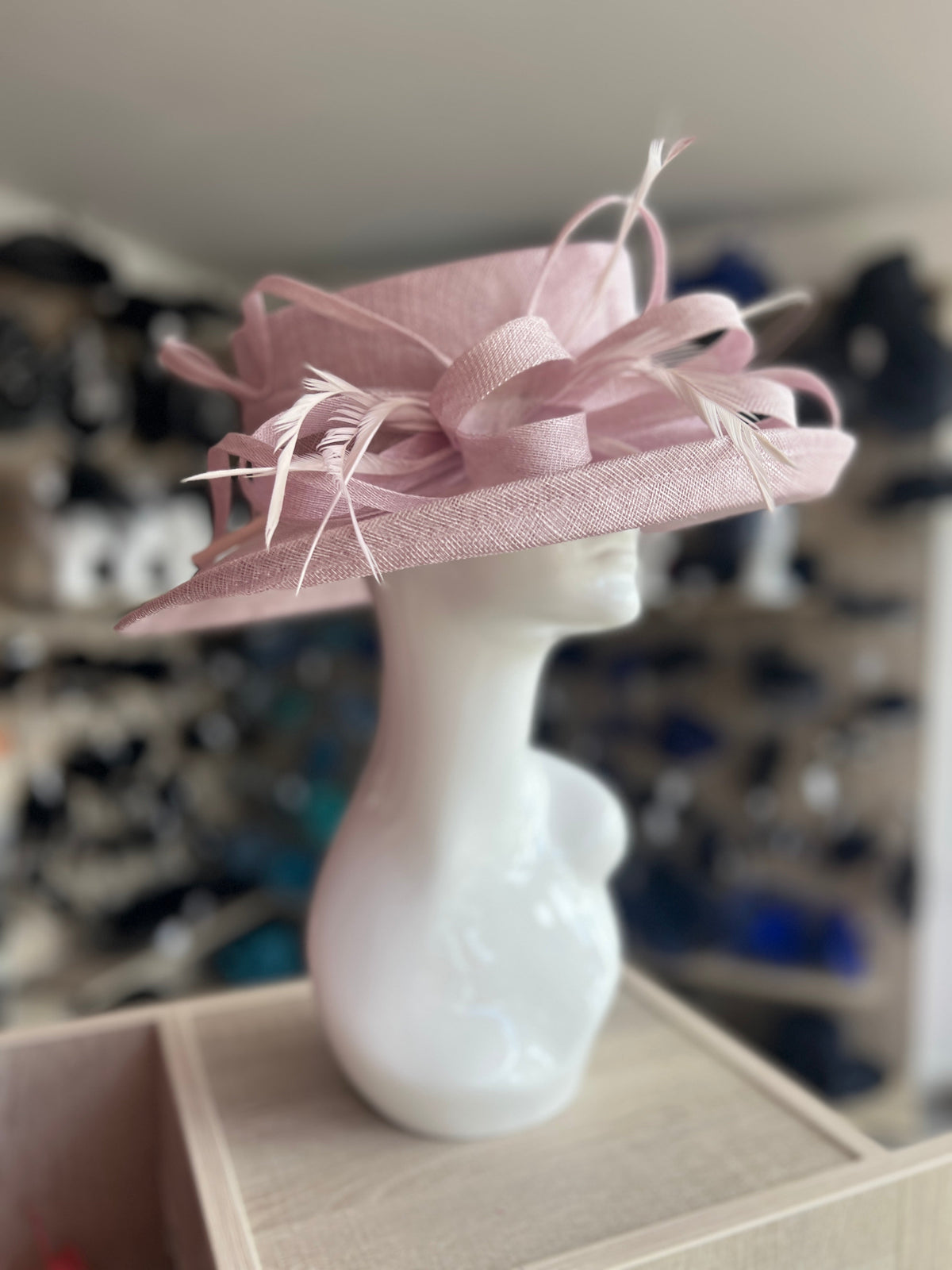 Classic Sinamay Orchid Wedding Hat-Fascinators Direct