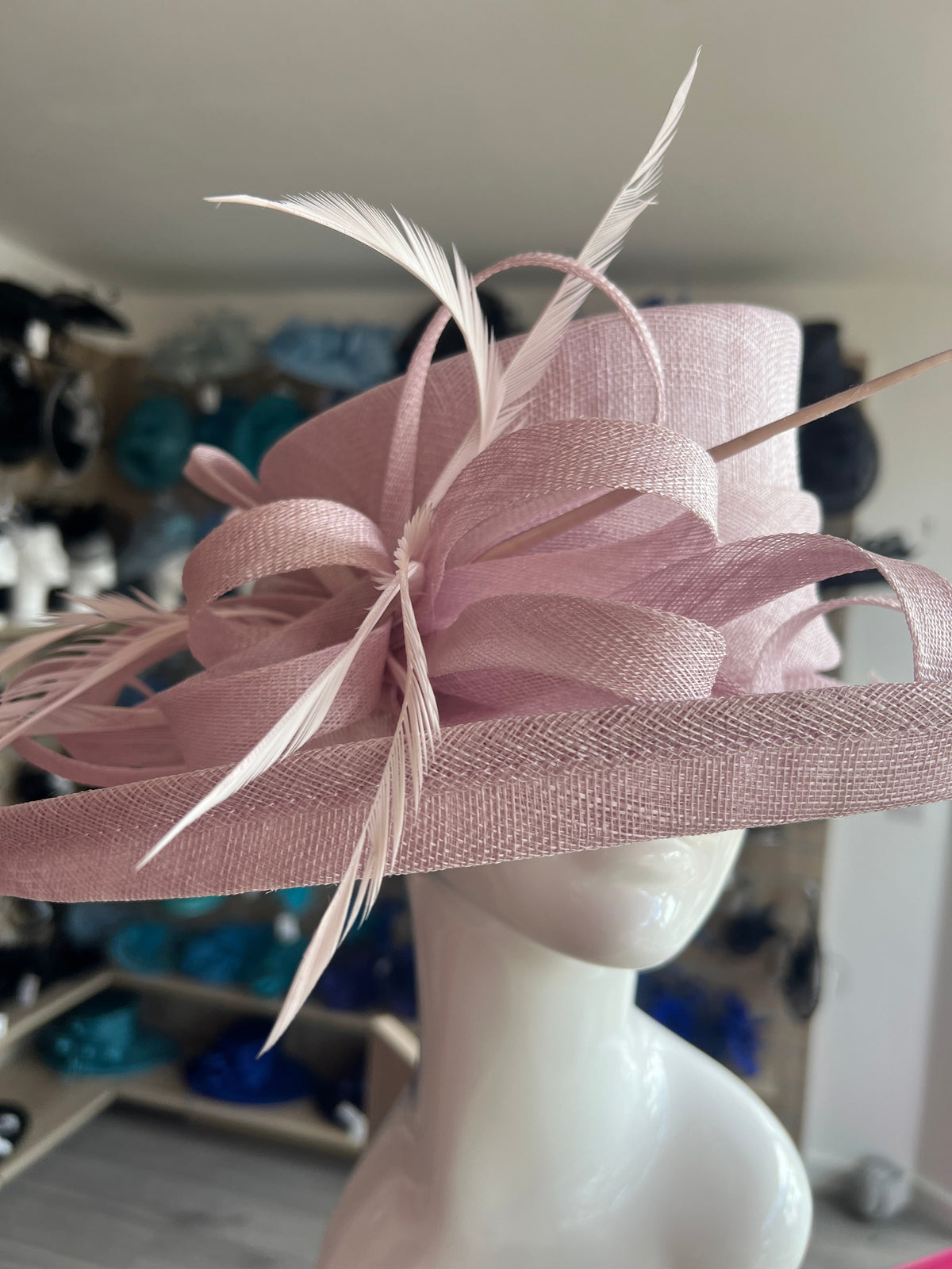 Classic Sinamay Orchid Wedding Hat-Fascinators Direct