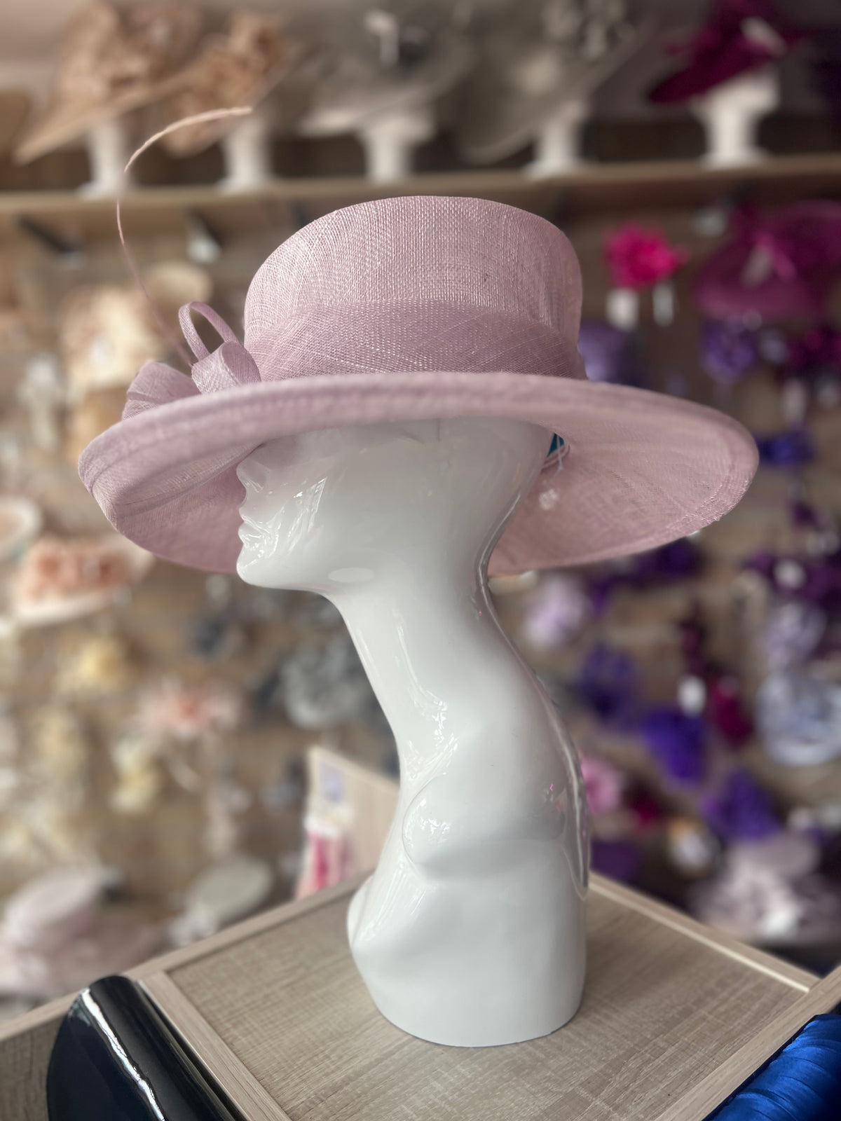 Classic Sinamay Orchid Wedding Hat-Fascinators Direct