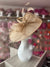 Classic Sinamay Pale Gold Hatinator with Bow-Fascinators Direct