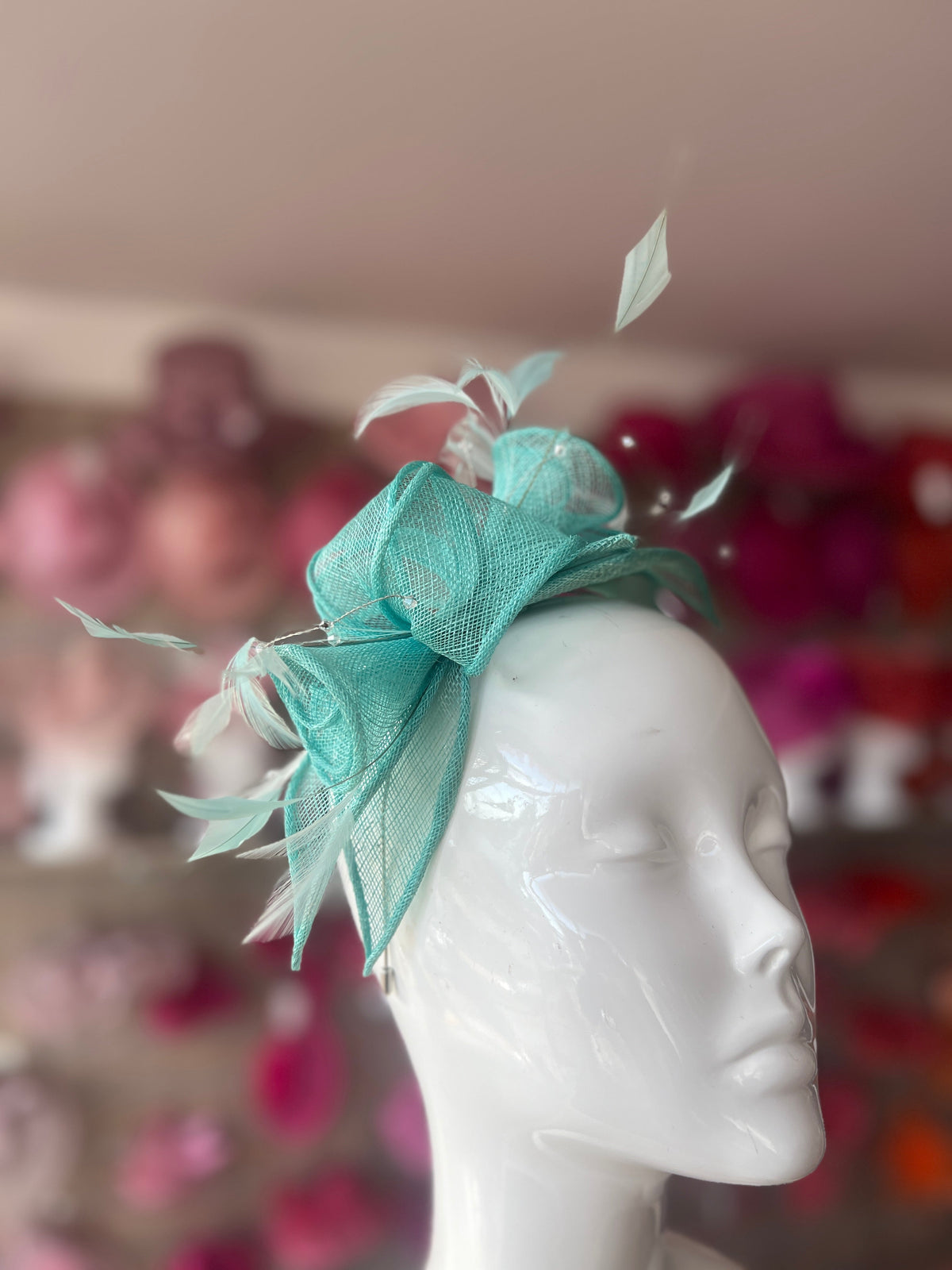 Classic Sinamay Peacock Fascinator-Fascinators Direct