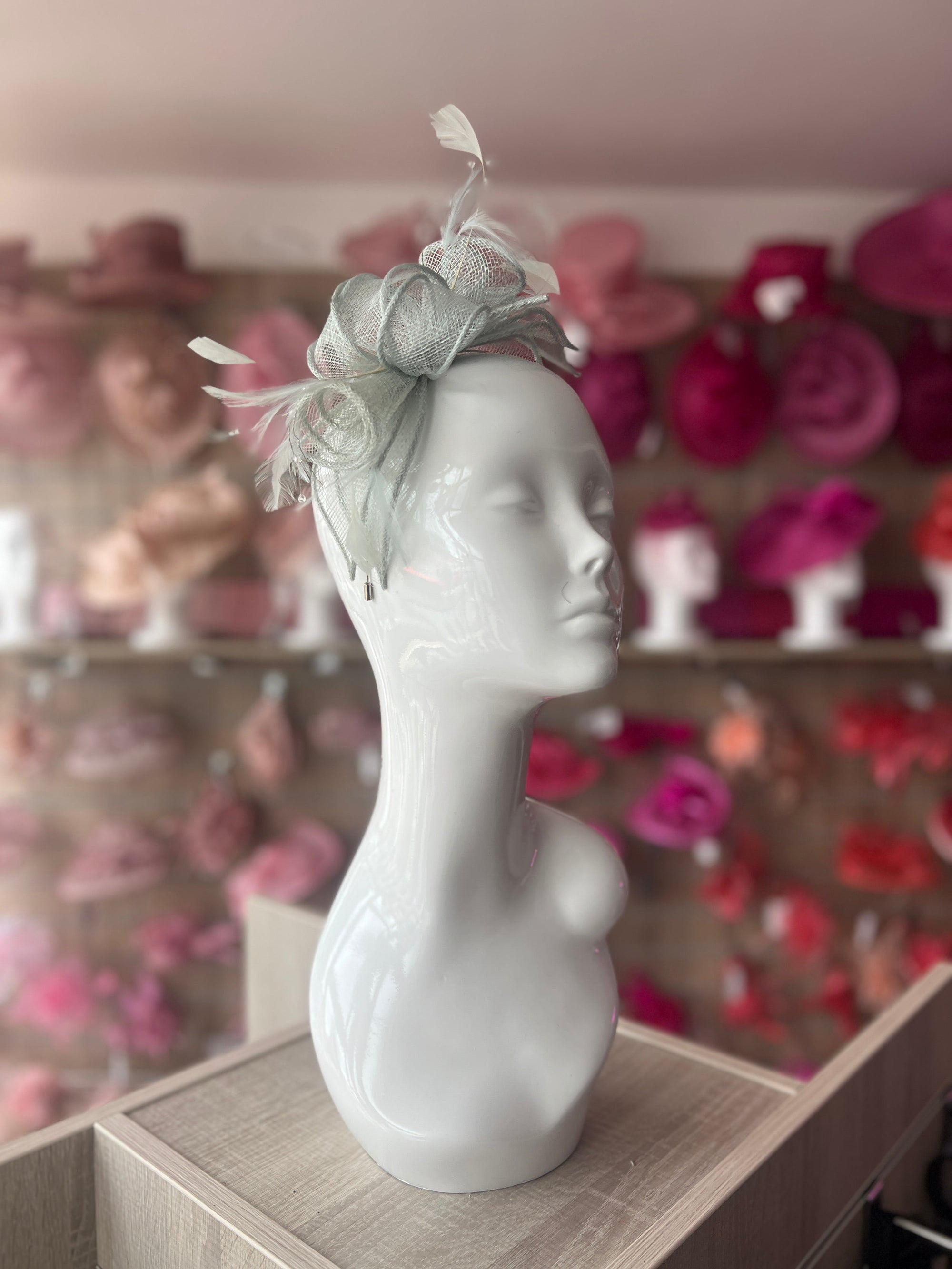 Classic Sinamay Peppermint Fascinator-Fascinators Direct