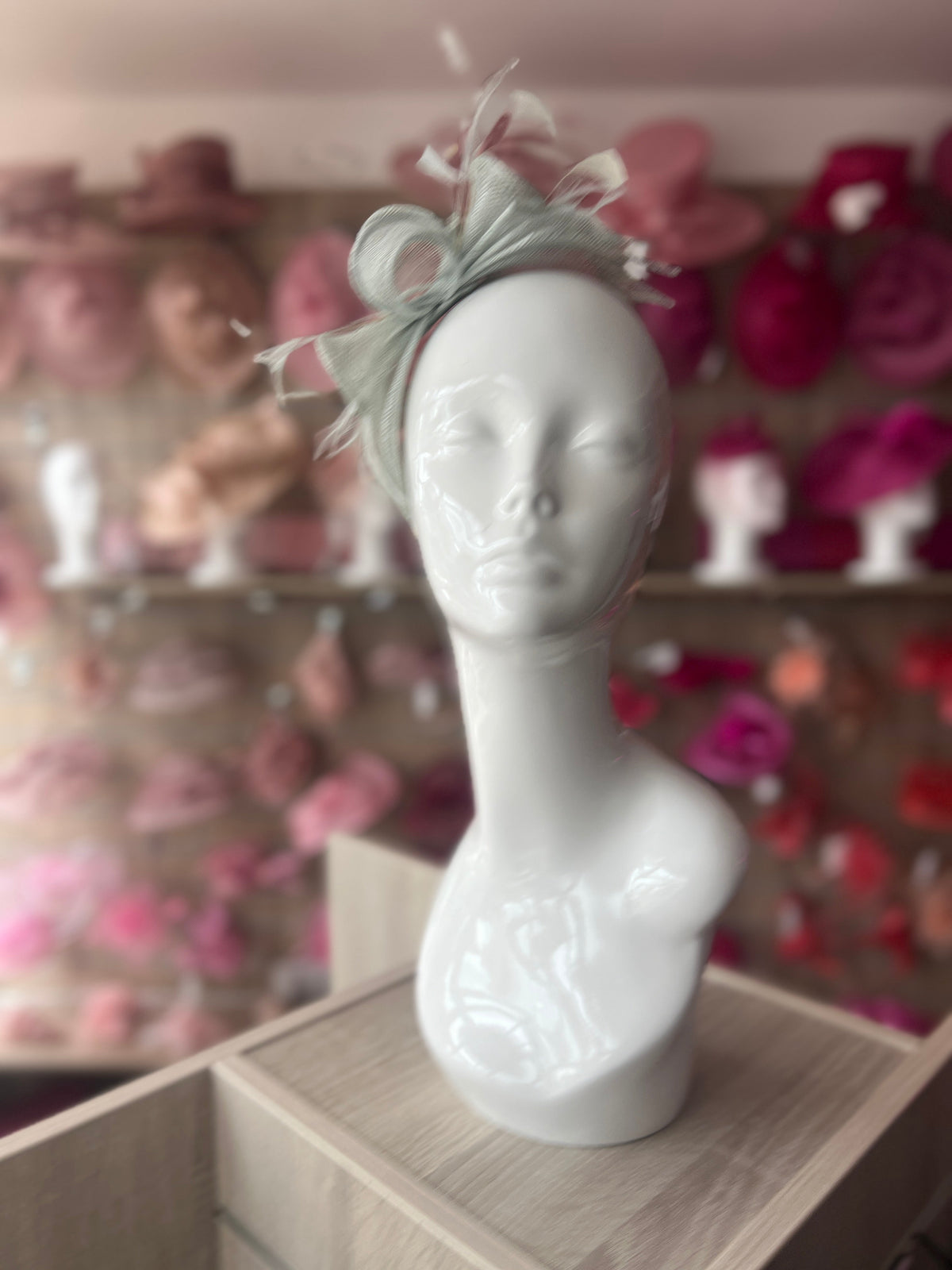 Classic Sinamay Peppermint Fascinator-Fascinators Direct