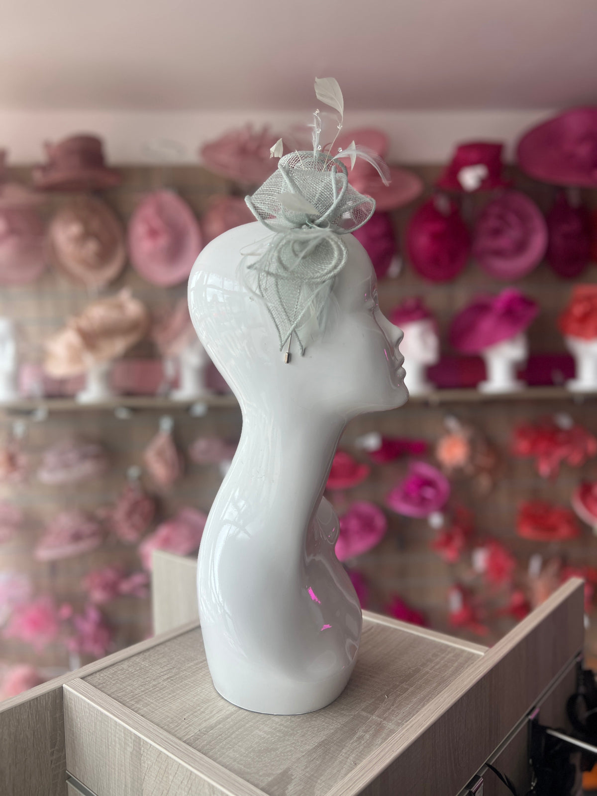 Classic Sinamay Peppermint Fascinator-Fascinators Direct