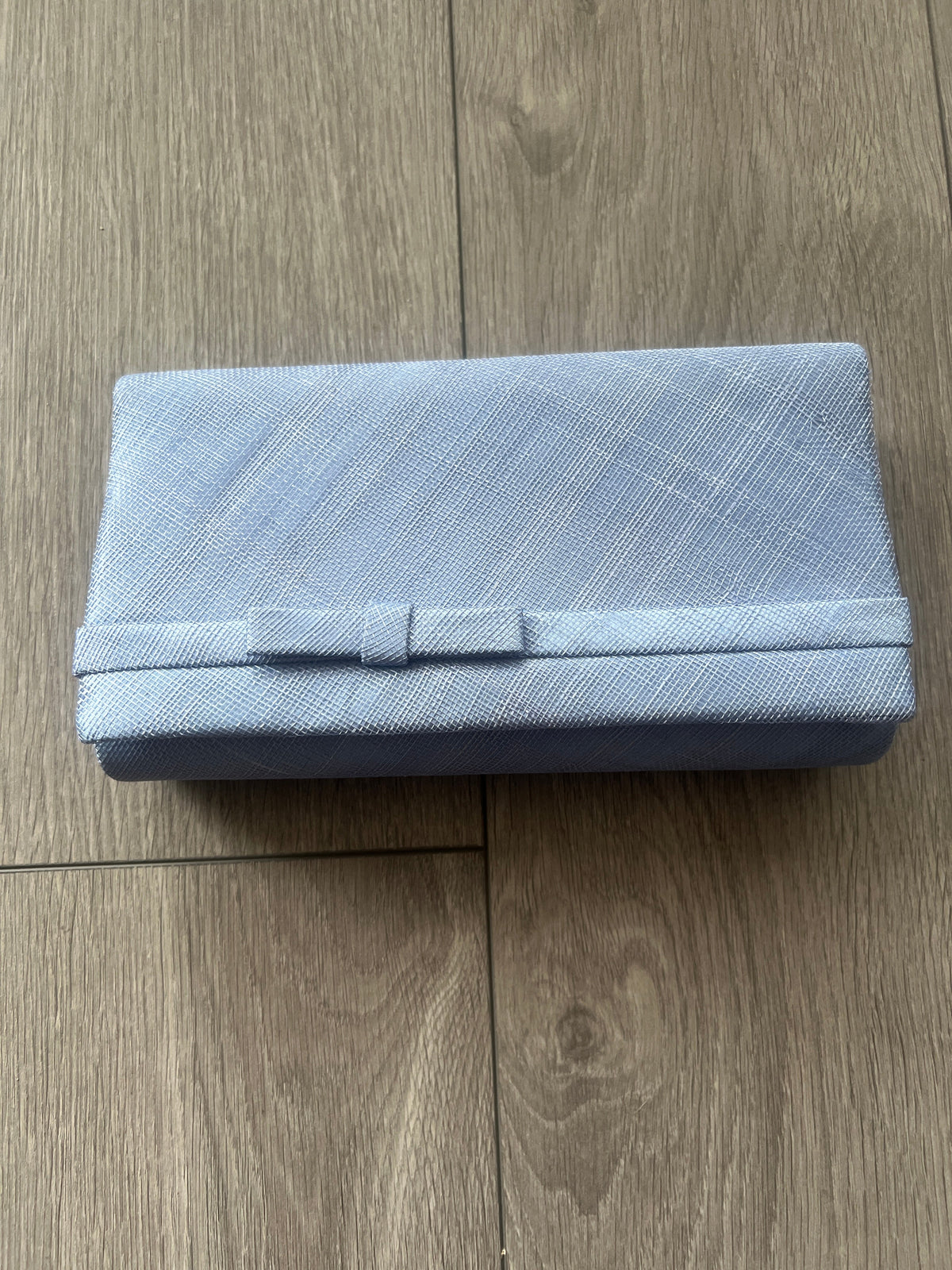 Classic Sinamay Periwinkle Clutch Bag For Weddings-Fascinators Direct