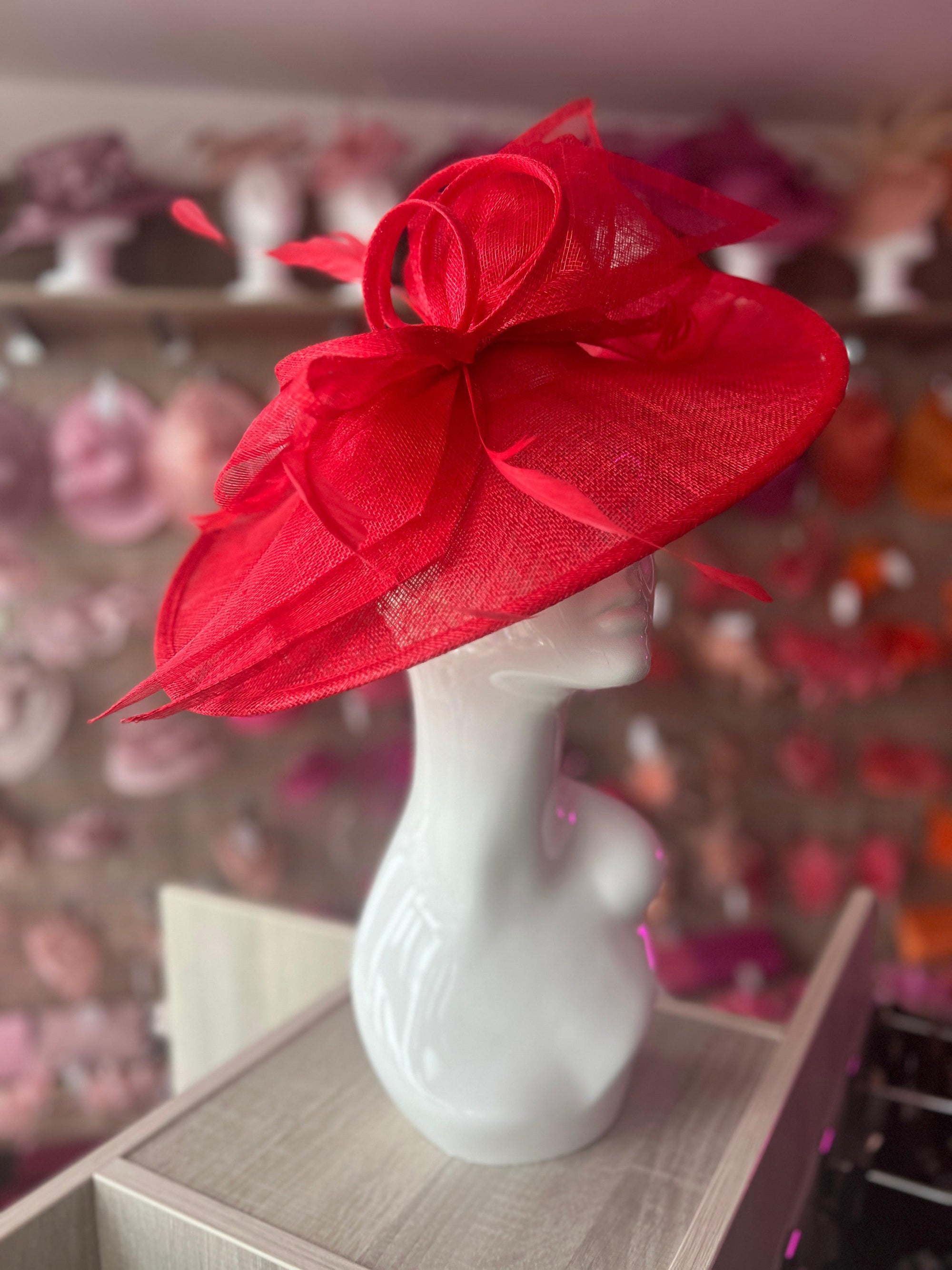 Classic Sinamay Poppy Hatinator with Bow-Fascinators Direct