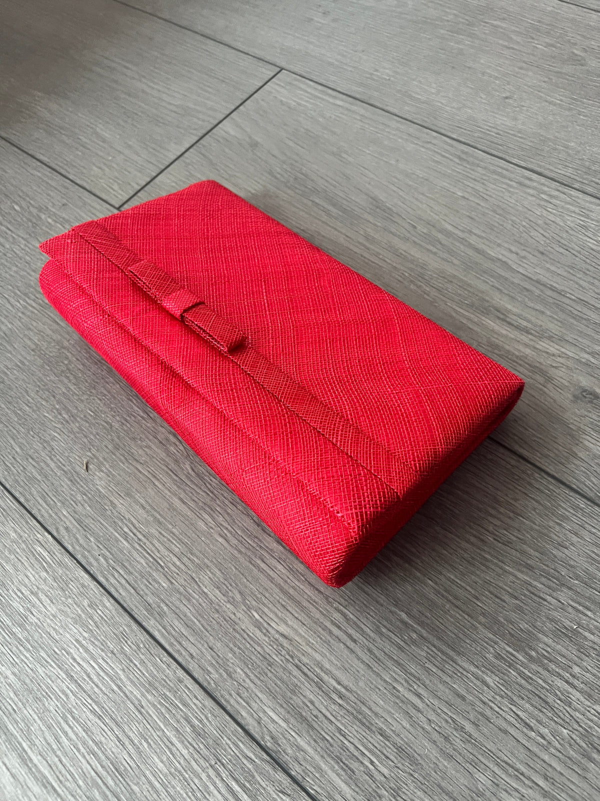 Bright red clutch bag sale