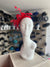 Classic Sinamay Poppy Red Fascinator-Fascinators Direct