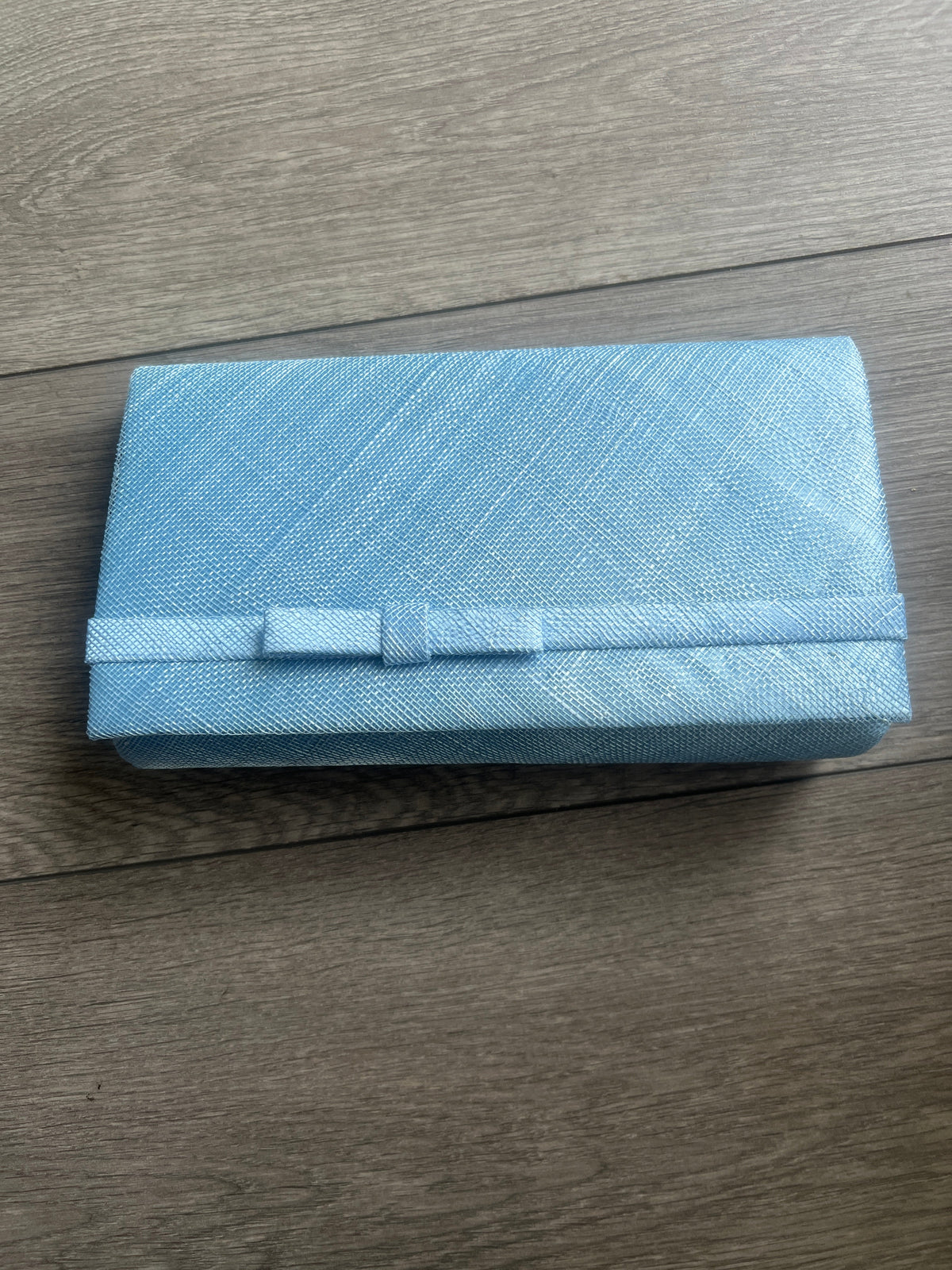 Classic Sinamay Powder Blue Clutch Bag For Weddings