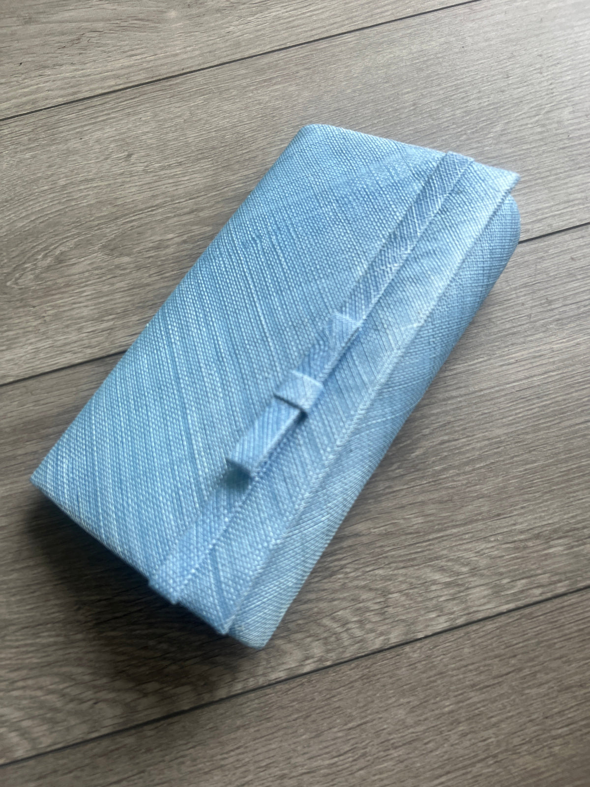 Classic Sinamay Powder Blue Clutch Bag For Weddings-Fascinators Direct